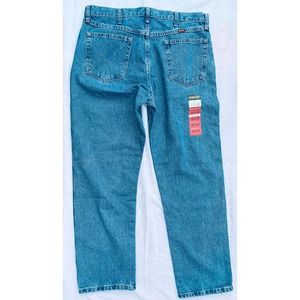 36x30 Rustler Regular Fit Straight Leg Mens Hardworking Denim Blue Jeans Issue